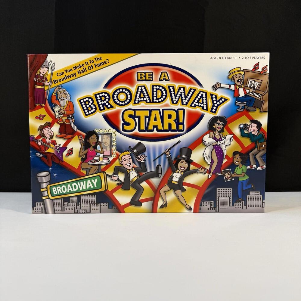 Be A Broadway Star! Board Game Ages 8+ 2-6 Players Family Fun Board Game CIB